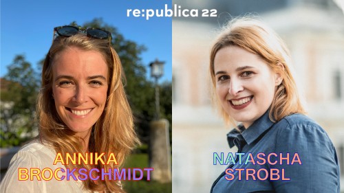 Porträtfoto der #rp22-Sprecherinnen Annika Brockschmidt und Natascha Strobl