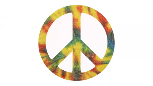 Politik und Gesellschaft - man sieht ein buntes Peace-Zeichen