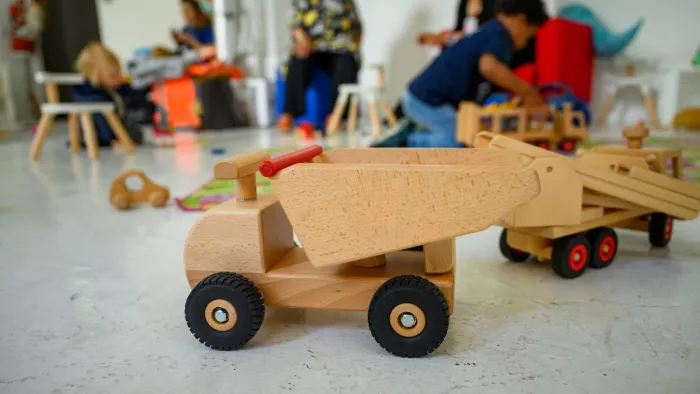Der Kids & baby Space auf der republica mit vielen Spielzeugen