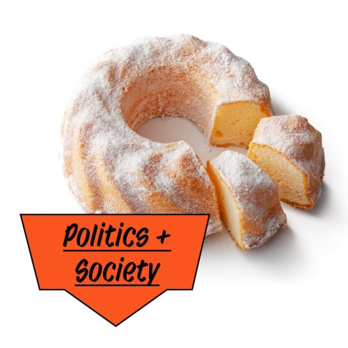 Politics & Society - The picture shows a cake with two slices cut off