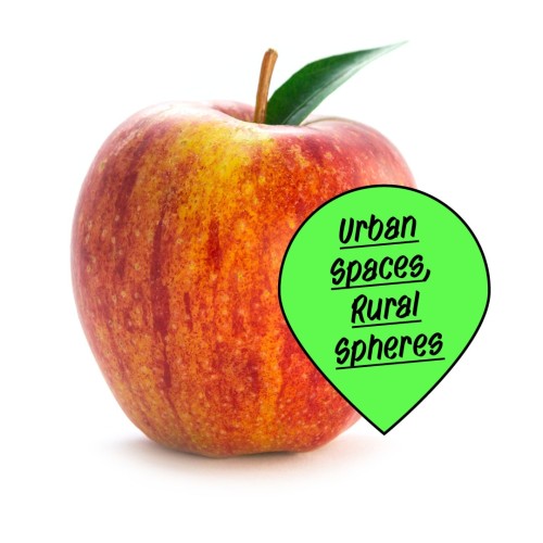 Urban Spaces & Rural Spaces - The picture shows an apple