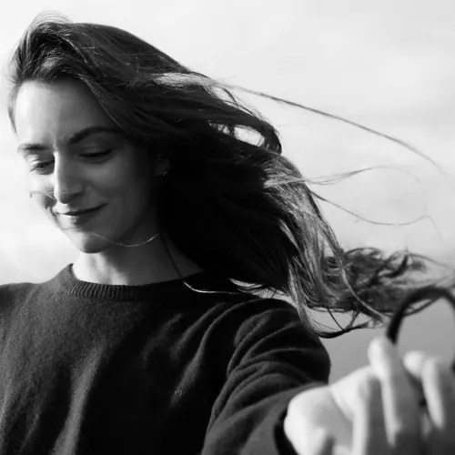 a black and white portrait picture