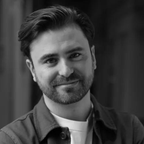 A portrait photograph of Michael Hornsby