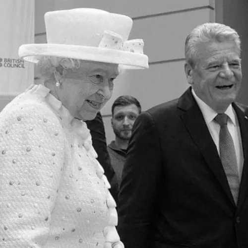 Christian Schlodder - hinter der Queen und dem ehemaligen Bundespräsidenten