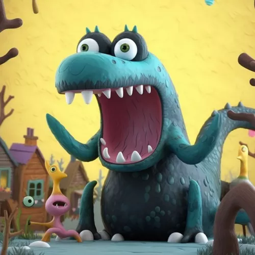 Ein grüner Drache